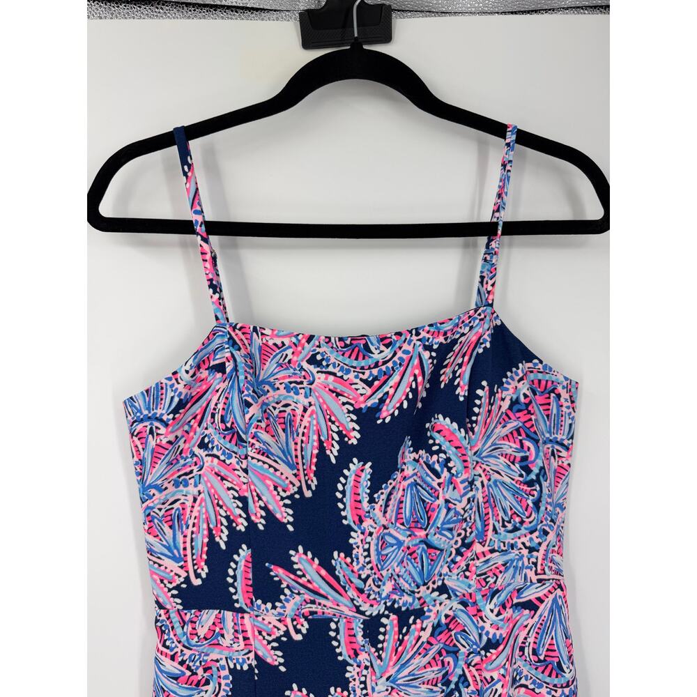 Lilly Pulitzer Womens Oyster bay Sandra Jumpsuit Size M Tropical Vacation - Picture 4 of 13